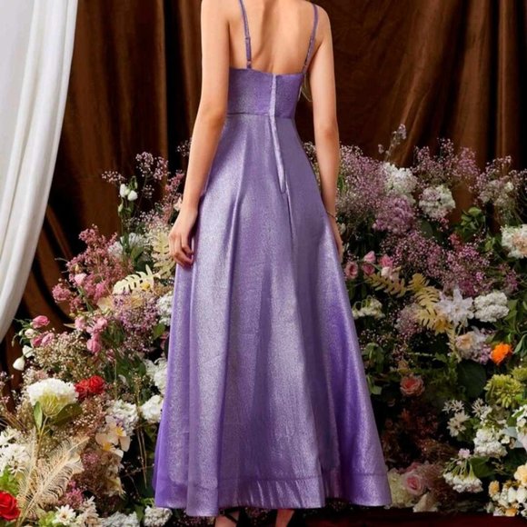 Shimmering Purple Evening Dress - Picture 2 of 2